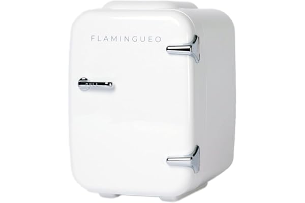 Flamingueo Mini Frigo 4L - Mini Frigo de Chambre, 12V/220V, Fonction Chaud et Froid, Per Skincare, Cosmetique