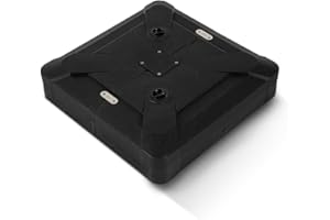 PURPLE LEAF Pieds de Parasol pour Parasol Déporté, 80 x 80 x 20 cm, Dalla Parasol Déporté, À Remplir d'eau ou de Sable Jusqu'à 100 KG, Noir