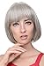 WIG ME UP ® - Lady Quality Wig short Page Bob fringe bangs silvery grey 703-51