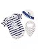Official BBC Dr Who Dalek 3 piece Bodysuit Set with Hat & Bib Blue & White Short Sleeve Playsuit, Romper, Babygrow (3-6 Months)