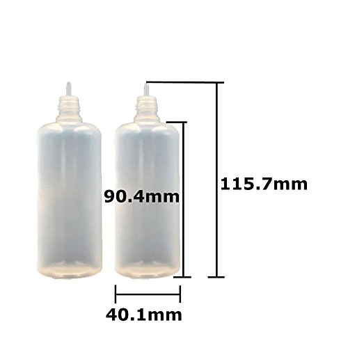 50 Pack x 100ml LDPE Plastikware Leere Squeezable Dropper Flaschen mit Spitzen Abdeckung Bottles ( Flaschen + Mischfarbe Abdeckung + Spitzen ) - 2
