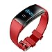 Produktbild Weekendy Statischer und dynamischer Herzfrequenz-Blutdruck-Blut-Sauerstoff-Test-intelligentes Armband-Schritt-Kalorien-Sport-Uhr-Wasserdichte intelligente Anzeige, Rot-OneSize