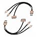 Produktbild Micro USB Ladekabel + Lightning kabel + 30 Pin Kabel , LOMATEE 2 Stk.3 in 1 Ladekabel für iPhone 4 5 6 7, Samsung Galaxy und alle Andriod Smartphone, iPad, iPod, Laptop, Tablet