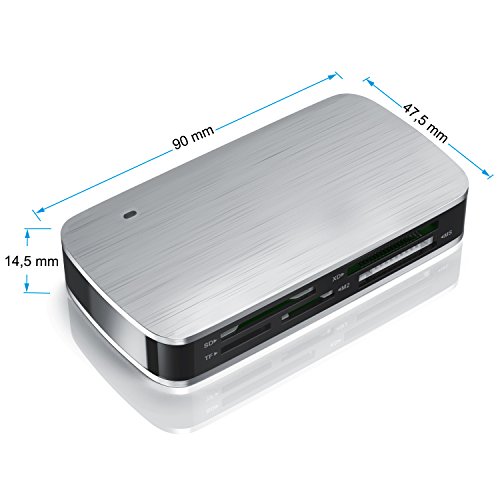 USB 3.0 All in 1 Kartenlesegerät | Multi Cardreader | USB 3.0 Super Speed | bis zu 5 Gbit/s | für SD, CF, microSD, MS Duo, xD, M2 | parallele Auslesung von mehreren Speicherkarten | ca. 75cm Kabellänge - 4