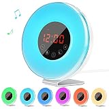 [Radio FM automática] Todos los canales de FM disponibles se pueden escanear y guardar automáticamente. Puede seleccionar una radio FM que realmente le guste como sonido de despertador presionando el botón ""; se pueden ajustar 15 niveles de volumen de sonido