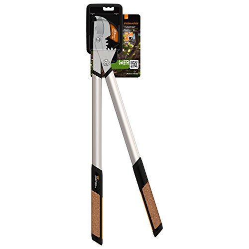 Fiskars Quantum Bypass-Getriebeastschere für frisches Holz, Gehärteter Präzisionsstahl, Länge 80 cm, Schwarz/Orange, L108, 1001435 - 7