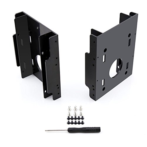 Alcey 2x 2,5 Zoll auf 3,5 Zoll Montagehalterung für interne Laufwerke (einschließlich Netz- und SATA Datenkabel) - 2