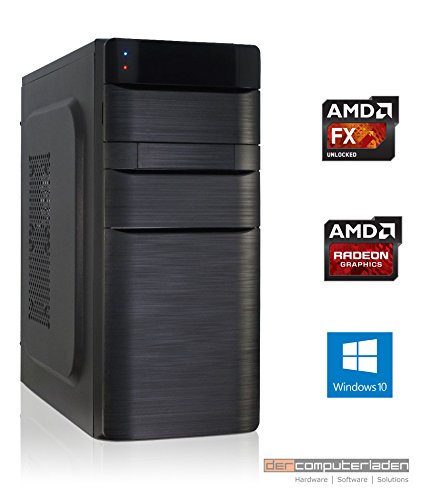 dercomputerladen Office PC System AMD, FX-4300 4x3,8 GHz, 16GB RAM, 1000GB HDD, Radeon HD3000 -1GB, 400W, inkl. Windows 10 (inkl. Installation) Computer Büro Multimedia