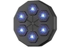 Uezeth Music Boxing Machine - Wall Mounted Bluetooth Smart Electronic Fun Punch Boxing Trainer - Improve Hand-Eye Coordination and Relieve Stress with Bluetooth Sensor and Backlight