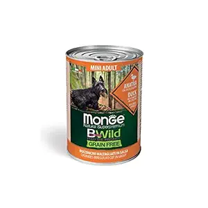 B-Wild Grain Free Chunkies Mini Adult Duck with Pumpkin and Zucchini for dogs-400GM(Pack of 2)