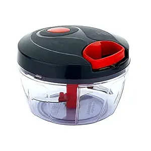 CALPIYO Mini Classic String Vegetable Chopper with 3 Sharp Stainless Steel Blade , Anti Slip Silicone (Multi Colour)