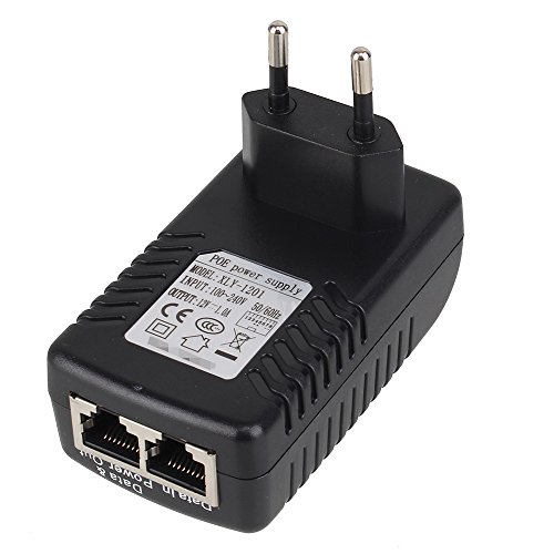 WEONE DC 12V 1A PoE-Injektor Leistung Ethernet Versorgung Adapter für Wireless Access Point EU-Stecker
