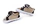 Bigood Baby Toddler PU Leather Crawl Shoes Stars Walking Sneaker 13cm Brown