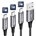 Produktbild Micro USB Kabel, RAVIAD [3Pack 1m+1m+2m] Nylon Micro USB Schnellladekabel 2,4A Android Handy Ladekabel für Samsung S7/S6/J7/J5, Xiaomi Redmi 5, Huawei, Honor, Wiko, Nokia, Sony, Kindle, Echo Dot