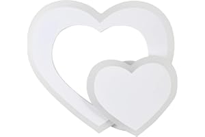 DAMASTOREITALIA Universo Applique led da parete a muro illuminazione per interno a forma di cuore stile moderno lampada 12W (Doppio cuore luce calda - 3000K)