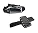 Produktbild Hüft- & Gürteltasche und Armband-Halter mit bedienfähiger Smartphone-Hülle in Schwarz für Samsung Galaxy Galaxy S7 | S6 | S6 Active | S6 Edge Smartphones – perfekt für Outdoor-Sport, Wander-Touren und im Fitnessstudio