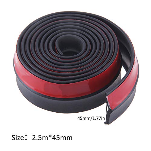 AllRight Spoilerlippe Frontspoiler Lippe Universal Schwarz für Auto Stoßfänger Frontstoßstange für Pkw/Truck/SUV