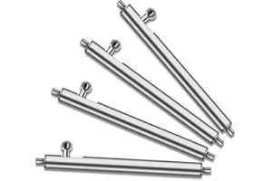 Niboow 22mm Barras de Resorte de Liberación Rápida de Pasadores de Reloj Correas de Resorte de reemplazo de Correa de Banda de Reloj de Acero Inoxidable Agarraderas de Reloj Kit de Reparación-4PCS