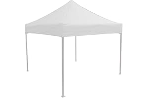 KMDZDZGS Canopy Replacement Roof Covers, UV-Resistant & Waterproof Gazebo Cover, Outdoor Roof Tarpaulin Top Cover for Garden Parties, BBQs, Festivals & Camping (White, 3 x 3 m)