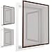 Produktbild mako Insektenschutz Fenster XXL slimLINE 80 x 100 cm ALU-Rahmen in Braun Fliegengitter-Fenster mit Schnellmontagefedern Insektenfenster kürzbar ohne Bohren