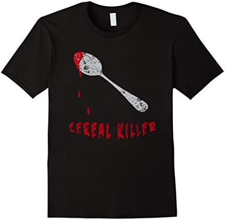 Mens Cereal Killer Shirt, Funny Halloween Costume Gift XL Black