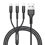 【3 in 1 Multi-USB-Kabel】 RAVIAD Multi-Lade-USB-Kabel Inklusive, Micro USB und USB Typ C-Stecker, 1 Kabel können Ihre täglichen Geräte Ladebedarf Machen ,Sie Ihr digitales Leben einfacher und bequemer.