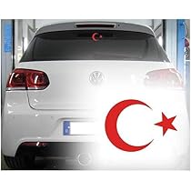 2 Stück Türkei Flaggen-Aufkleber – 75 Mm, Vinyl, Wetterfest – Für Auto, Motorrad, Helm, Fenster