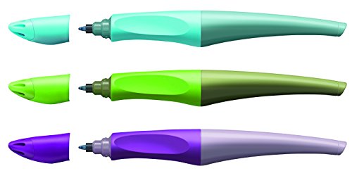 Stabilo Ergonomischer Tintenroller FUN (inklusive 2 Aufkleberkarten zum Sammeln, Schreibfarbe blau, löschbar) babyblau/eisblau - 5