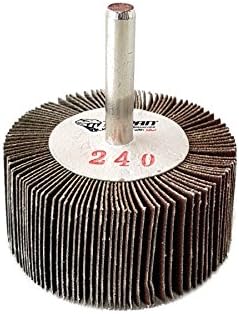 Taipan Abrasives TO-5252  Original Aluminum Oxide Flap Wheel, 60 Grit, 1" Width, 1" Dia., 1/4" Shank, 30000 RPM
