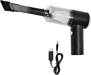 Eagle Enterprise Vacuum Cleaner 120W High-Power Handheld Wireless 2 in 1 Vacuum Cleaner Dust Collection/Lighting Car Pet Hair Vacuum with Powerful Cyclonic Dual-use Portable USB Rechargeable (Black)