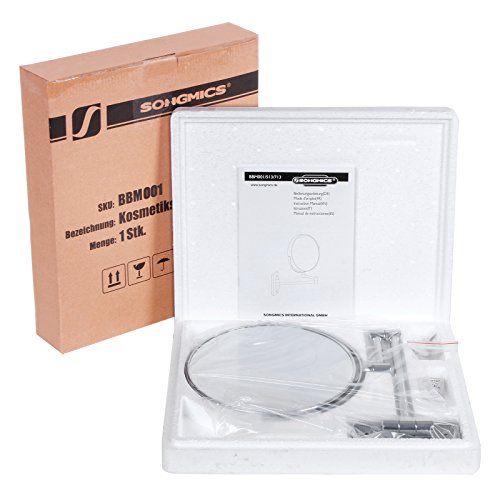 Songmics Kosmetikspiegel 10fach+Nomal Doppelseitiger Schminkspiegel BBM001 - 9