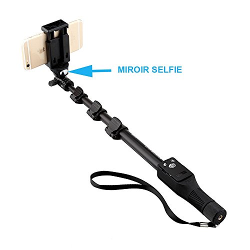 Yunteng YT-1288 â€“ Selfie-stick con telecomando bluetooth per smartphone â€“ nero