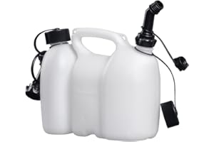 hünersdorff Bidons doubles/Bidons combinés pour carburant et huile avec 2 tuyaux d'écoulement, 3 + 1,5 litres, homologation UN, Made in Germany