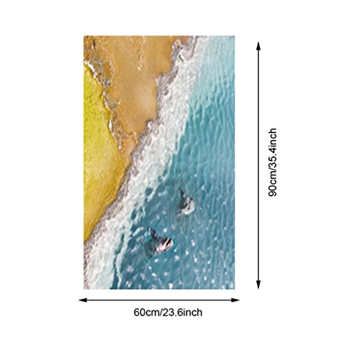 Ouneed® Wandaufkleber Wandtattoo Wandsticker , 3D Strand-Sommer-Fußboden-Wand-Aufkleber-entfernbare Wandabziehbild-Vinylkunst-Wohnzimmer-Dekore (B) - 5