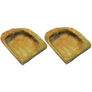 Namiba Terra 25715 Ecknapf, 7 x 10 x 2.5 cm Doppelpack, gelb