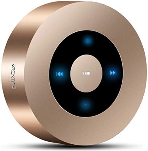 ARONTIME Portable Wireless Bluetooth Speakers Touch screen Stereo Loud Sound with PC/mobile for Travel/home (A8 Gold)