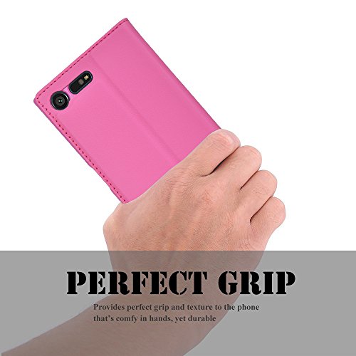 Sony Xperia X Compact Hülle,IVSO Hohe Qualität Advanced Shock Absorption Technology Case Folio Tasche Cover für Sony Xperia X Compact Smartphone 11,7 cm (4,6 Zoll) (Für Sony Xperia X Compact, Rosa) - 4