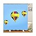 Produktbild MaxAst Duschvorhang Anti Schimmel Multicolor Badvorhang DREI Entfernte Heißluftballons Duschvorhang Antibakteriell Badvorhang 165X200CM Antibakteriell Wasserdicht mit Ringe