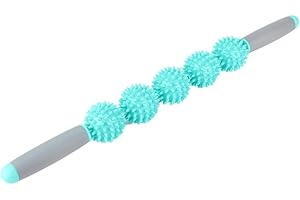 CIKONIELF Muscle Roller Stick with 5 Spiky Balls Massage Relax Yoga Fascia Stick for Sport Fitness