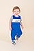 Baby Boys "Happy Train" Smocked Blue Cord Dungarees 6-9Months