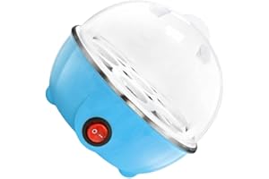 lmoikesz 7-Eggs Boiler Multifunction Electric Egg Cooker Portable Automatic Mini Steamer Auto-Off Cooking Tools Kitchen Utensil for (Blue, Single Layer)