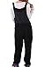 DEHANG Women Cotton Maternity Pants With Pockets Suspender Pants Bib Size M - Black
