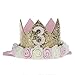 Produktbild LQZ(TM) Geburtstag Krone 3 Jahr Baby Geburtstagskrone Haarband Haarschmuck Prinzessin Pink Blumen