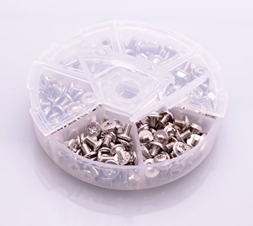 215x Schrauben Mix 6 Sorten PC Computer in praktischer Dose Gehäuseschrauben Laufwerkschrauben Flachkopfschrauben mit Metrischen- und Zollgewinde Linsenkopfschrauben Abstandshalter