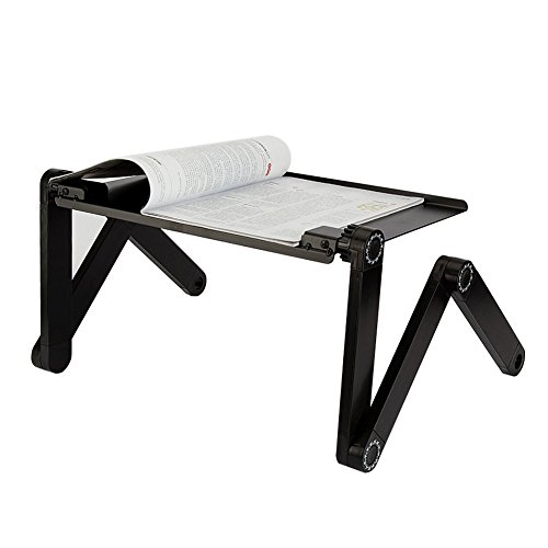 Portable Laptop Tisch Schreibtisch Ergonomische zusammenklappbar Notebook und Laptop Schreibtisch Tablett Ständer Schwarz - 2