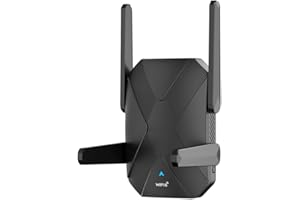 GENIE'S POEMS WiFi 6 WLAN Verstärker WLAN Repeater AX1500 Dualband 1201Mbit/s 5GHz & 300Mbit/s 2.4GHz, WiFi Repeater mit Gigabit Port, Internet Verstärker Kompatibel zu Allen WLAN Routern, WR-R10
