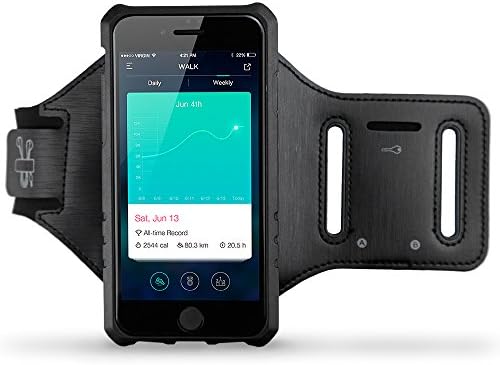 iPhone 7 Sports Armband,2in1 Detachable Workout Forearm Wristband Phone Holder for Running Cycling Gym Jogging Suitable for iphone 7 --Black