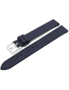 Meyhofer EASY-CLICK Uhrenarmband Donau 14mm dunkelblau Leder glatt ohne Naht Made in Germany My2gfml4002