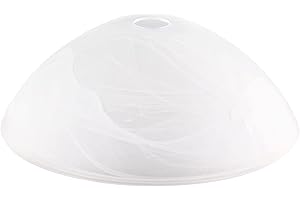 ORION LIGHTSTYLE Lampshade Lamp Glass Replacement Glass Alabaster Diameter 360 mm 36 cm Alabaster Glass for Socket E27 Hole 42 mm Matte Glass