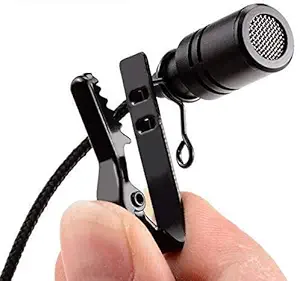 BOCXN Professional Collar Mic for YouTube Grade Lavalier Microphone Omnidirectional with Easy Clip On System  Perfect for Recording Voice/Interview/Video Conference/Podcast/i-Phone/Android